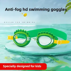 Kids' Unisex Racing-Style Small-Frame Cartoon Swimming Goggles: HD, Waterproof & Anti-Fog