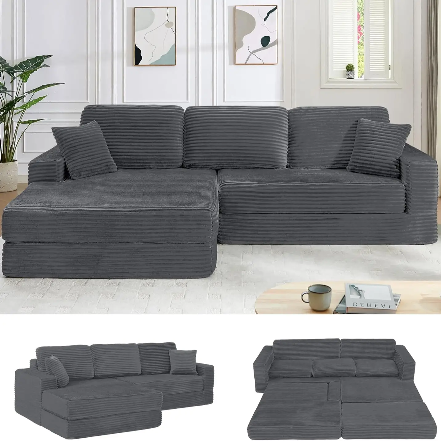 Gray + Foam + 5 Seat