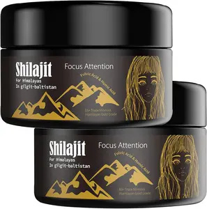 Shilajit Pure Himalayan Organic Resin for Men and Women - Gold Grade Shilajit Resin with Fulic Acid and 85+ Trace Mineral Complex, Provides Energy, Strength and Immunity, 2 Pack