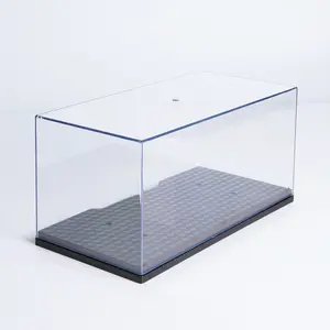 1 Pcs Dustproof Acrylic Display Case with Plastic black Base - 1:24& 1:32 Scale Car Model Showcase, Durable Clear Collector's Storage Box for Die-Cast Cars, Building Block Figures, Collectible Figurines & Alloy Toys Gift for Enthusiasts, Sleek Design