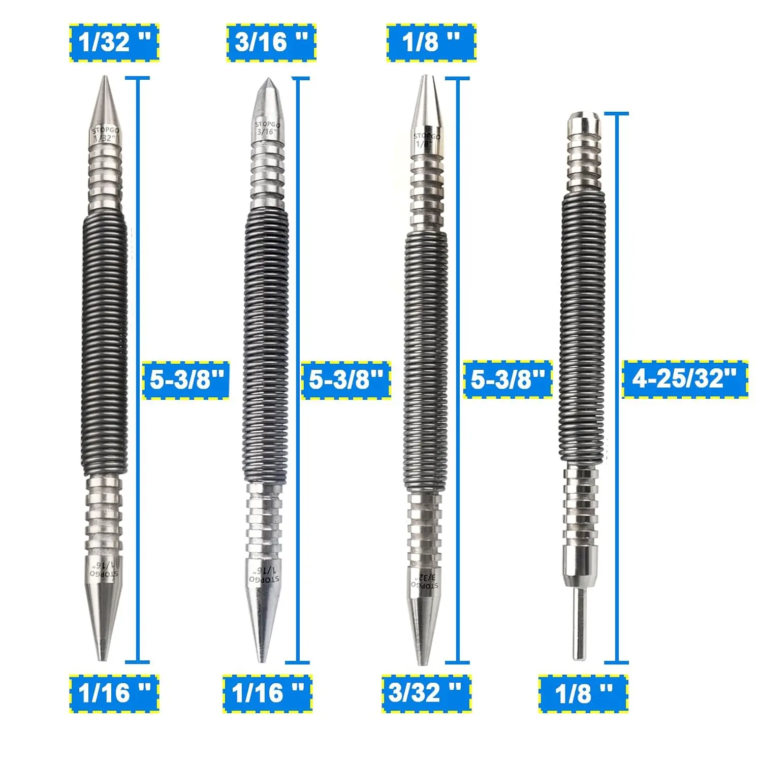 1/8-in,3/32-in,3/16-in,1/16-in,1/32-in,1/8-in,4pcs