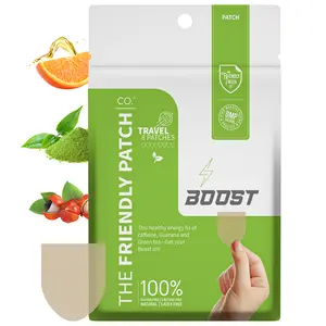The Friendly Patch Boost Energy Patch -  8 Pack for B12, Guarrana, Caffeine Supports Energy Levels, and Nourishes Your Body Caffeine Caffeine Fitness
