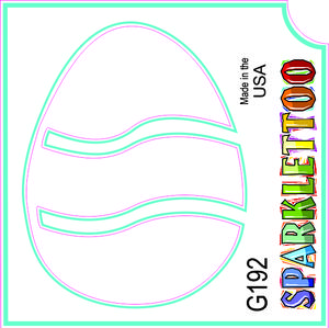 212 MAIN Ruby Red Glitter Finish Tattoo Stencil, G192-2, 1.5x2.3x2.3 in, 2-Ply Easter Egg Design, American Made, FDA Safe, 100-Pack Men's Special Occasion Costume Accessory