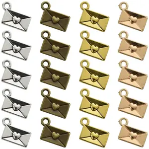 40pcs Antique Silver Plated Envelope Charms Alloy Vintage Pendants For DIY Necklace Earrings Accessories Jewelry Making