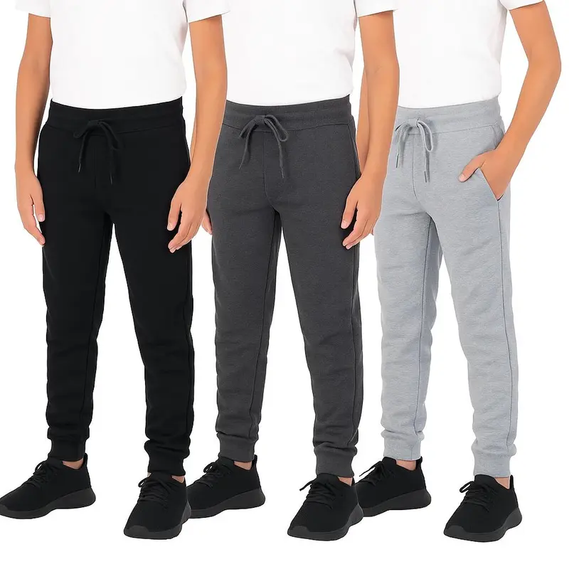 3 Pack Boys Fleece Jogger Sweatpants