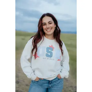 USA Patchwork Crewneck