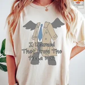 Castiel Pizza Man Shirt Castiel TshirtCastiel TshirtCastiel T shirtCastiel shirtSupernatural Castiel TeeCastiel Merch