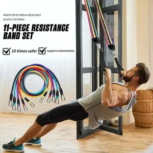 Exercise Bands,Resistance Bands with Handle,Work Out Bands with Handles,Home Gym Equipment Workout Bands for Full-Body Toning molar hand grip strengthener trainer exerciser Stretching Gear dealsforyoudays