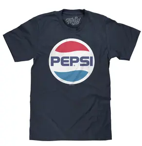 80s Pepsi Logo T-Shirt - Navy Blue