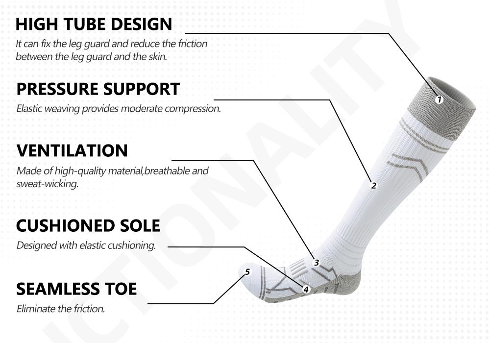 Men’s professional soccer socks, 3-pack—not only offering professional anti-slip cushioning but also featuring sweat-wicking breathable mesh, plus sports socks with a moisture-absorbing towel sole for strong support and breathability.