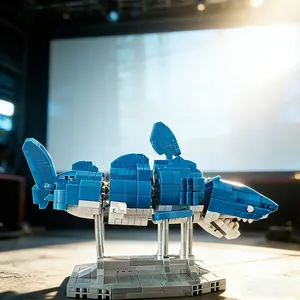 Mechanical Shark Puzzle Model, Handmade Assembly Difficulty Medium, Suitable for All Ages, Stress Relief, High Display Effect