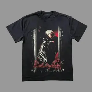‘01 Devil May Cry Vintage T-Shirt – Retro Video Game Graphic Tee Classic Dante Design ed 2000s Style Gamer Street Soft Cotton Tee Daily