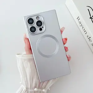 Square Magnetic Phone Case Cover | Compatible with iPhone 16/15 Pro Max & Pro&Plus | Drop-Proof Shockproof Protective Case | Stylish and Minimalist Design