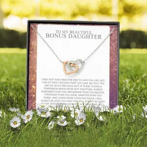 Bonus Daughter Gift From Mom, Stepdaughter Necklace, Stepdaughter Gift From Stepmom, Bonus Daughter Necklace, Personalized Jewelry Gifts For Women
