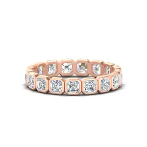 Bezel Set Asscher Cut Eternity Band