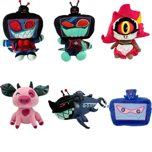 New Anime Hazbin Hotel Plush Doll Cartoon Movie Peripheral Niffty 3 Vees Plushie Soft Stuffed Doll Toy Gift For Kids