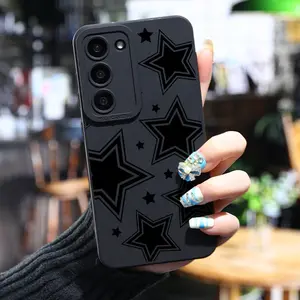 Phone Case: A Black-eye TPU Surround Double Image Black Star Personality , Suitable for All Samsung Galaxy Series