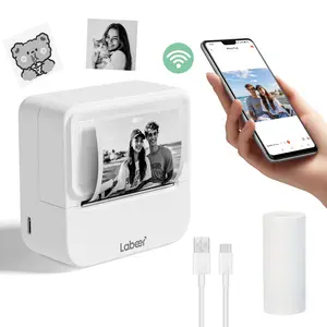 Labeer Mini Sticker Printer-2 Inch Bluetooth Thermal Pocket Printer, Inkless Portable Printer for Study Notes, Printer, Photos, Journals, Memos, Lists,Sticky Label, Ideal Gift for Valentine's Day, TikTokShopBlackFriday