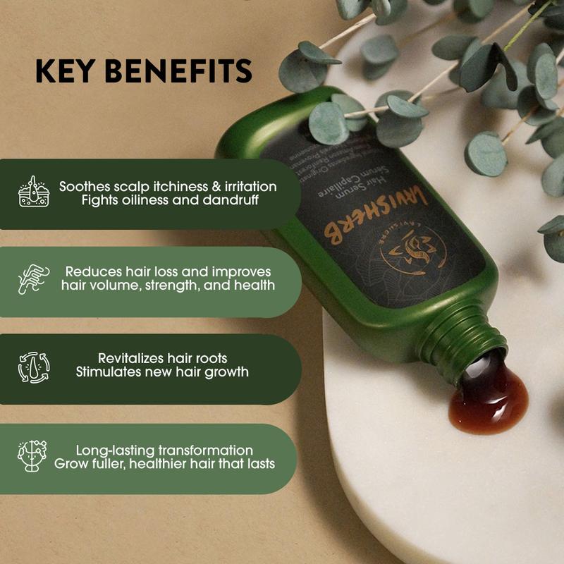 Lavisherb Hair serum | Revitalize Repair Hair Loss Excessive Scalp Sebum Greasy Hair All Natural Ingredients - 200ml