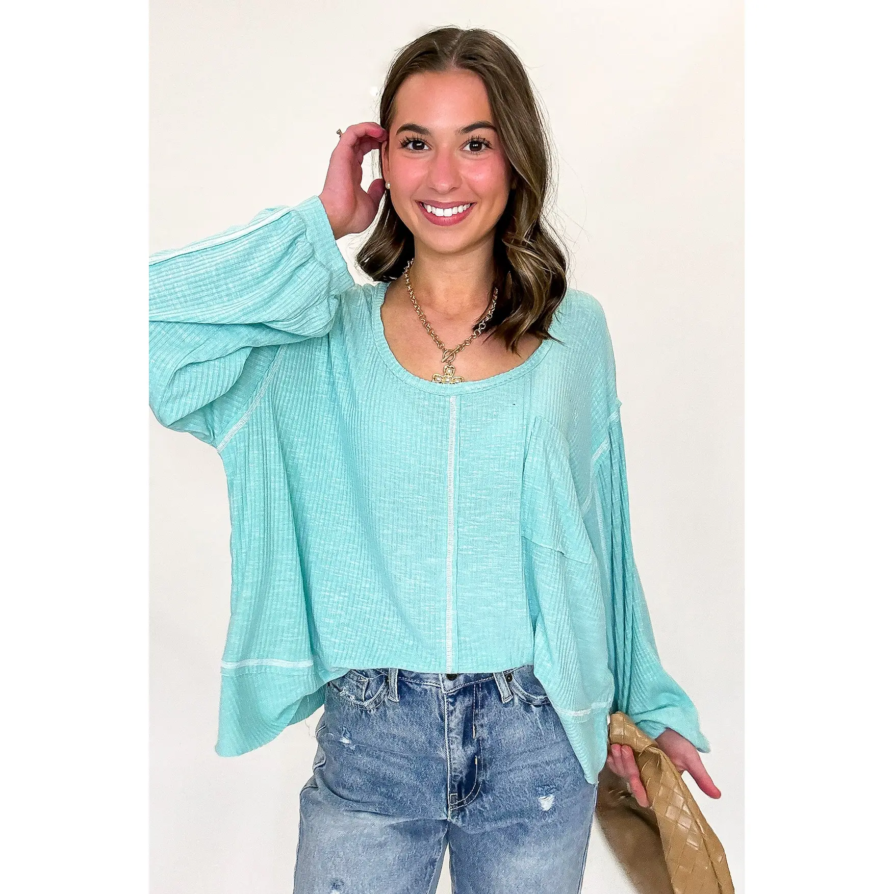Soft Current V-Neck Flowy Top
