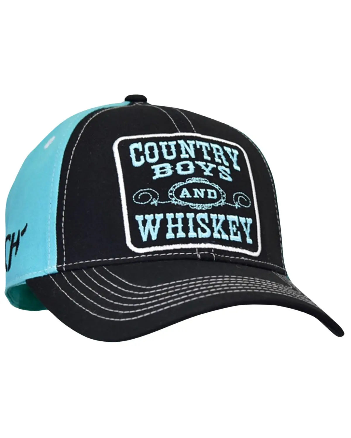 Women's Cowgirl Hardware Women'S Country And Whiskey Ball Cap - 201268-Turq