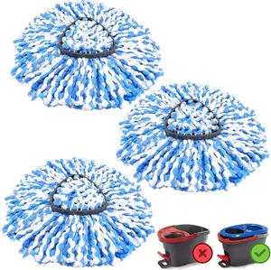 O-Cedar RinseClean 2-Tank Mop Replacement Heads 3-Pack | Heavy-Duty Microfiber Spin Mop Refills, Machine Washable Pads for Deep Cleaning (Fits 2-Tank System) Household Items