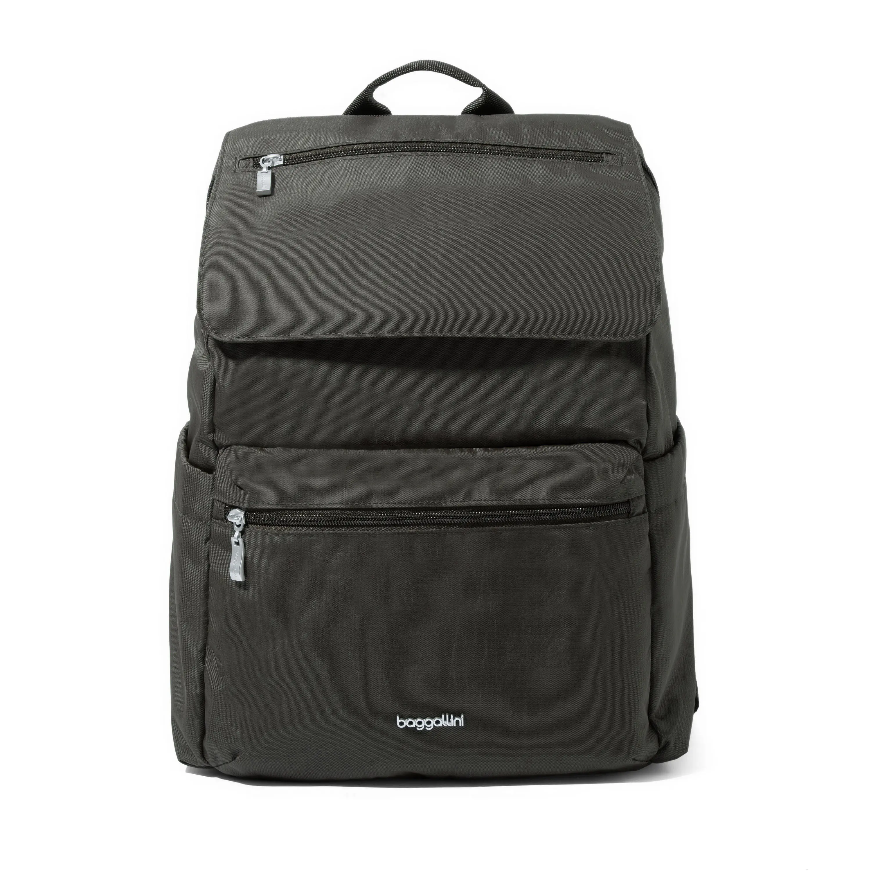 baggallini Flap Laptop Backpack, Multi-Functional Office Work Bag, Airline-Compatible Carry-On Laptop Travel Backpack, Laptop Travel Bag