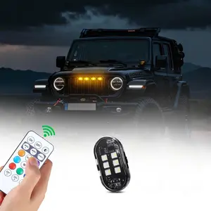 Wireless LED Strobe Lights Car Decor Atmosphere Light Warning Lights RGB Led Aircraft Strobe Lights Car Motorcycle LED Lights Led Car Ambient Light