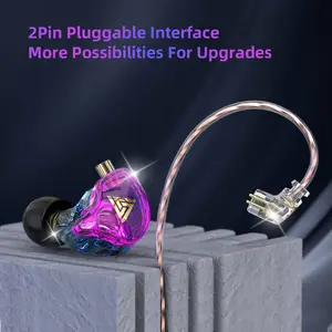 QKZ AK6 PRO in-ear dynamic sports headphones with mic subwoofer quality wire-controlled fever wired headphones Audio Earphones Earbud Electronic Headset