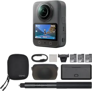 DJI Osmo 360 Adventure Combo Action Camera - 1-Inch Sensor, 360° Imaging, 3 Batteries for Extended Life, Native 8K Video, 4K/120fps & 170° Boost Video