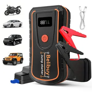 [Father's Day Gift] Portable 500A Peak Car Jump Starter (with LCD Screen) — 3-in-1 Emergency Tool and 1500mAh Portable 12V Power Bank with LED Emergency Light, Suitable for 6.0L Gasoline Vehicles and 3.0L Diesel Vehicles