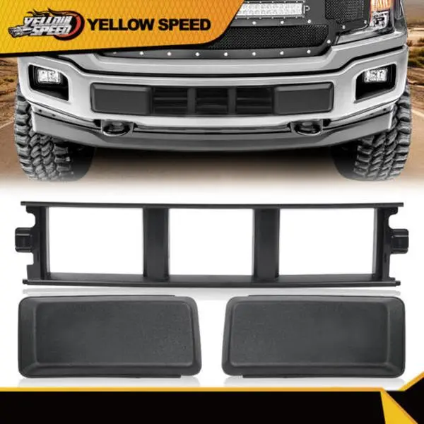 ALLGOOD Front Bumper Lower Grille Trim Panel, OEM Fitment, Direct Replacement for 2018-2020 Ford F150 (3.3L & 5.0L Models ONLY), Includes Ends & Center Cover