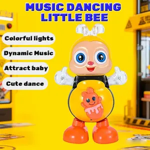 Cute Bee Toy, Electric Left Right Dancing Swing, Music Lights, Musical Light Up, Perfect Companion Toy for Kids (no Batteries Included)