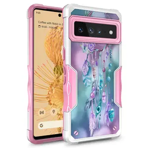 Hybrid Dual Layer Graphic Design Pattern Heavy Duty Protection Case For Google Pixel 7 / Google Pixel 7 Pro / Google Pixel 7a Accessories Durable