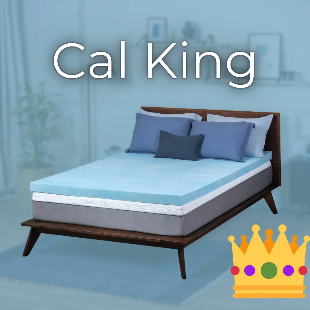 CAL KING Sure2Sleep Gel Swirl Memory Foam Topper - High Density Cooling Foam, and Fiberglass Free cooling foam