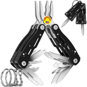 2 count  Mini Multitool Pliers 15 in 1,  Multi Tool Plier,   Multitool, Small Multi-tool, Birthday FatheraEUR(TM)s Day  for Men Him Husband Boyfriend Father Handyman