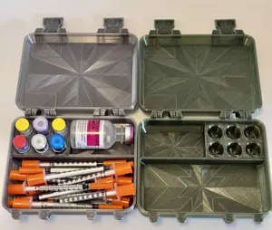 Ultimate Holographic Vial Case for Peptides, GLP, HRT/TRT — Travel + Fridge Ready - Vial Caps Included! Durable  medication storage box