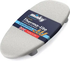 360 Stand Therma-Lite UltraGlide Table Top Ironing Board - Smooth, Lightweight, Portable, Folds Flat, Metallic & Plastic, 27.5x13.3in Home Laundry Tool Accessory for On-the-Go Use