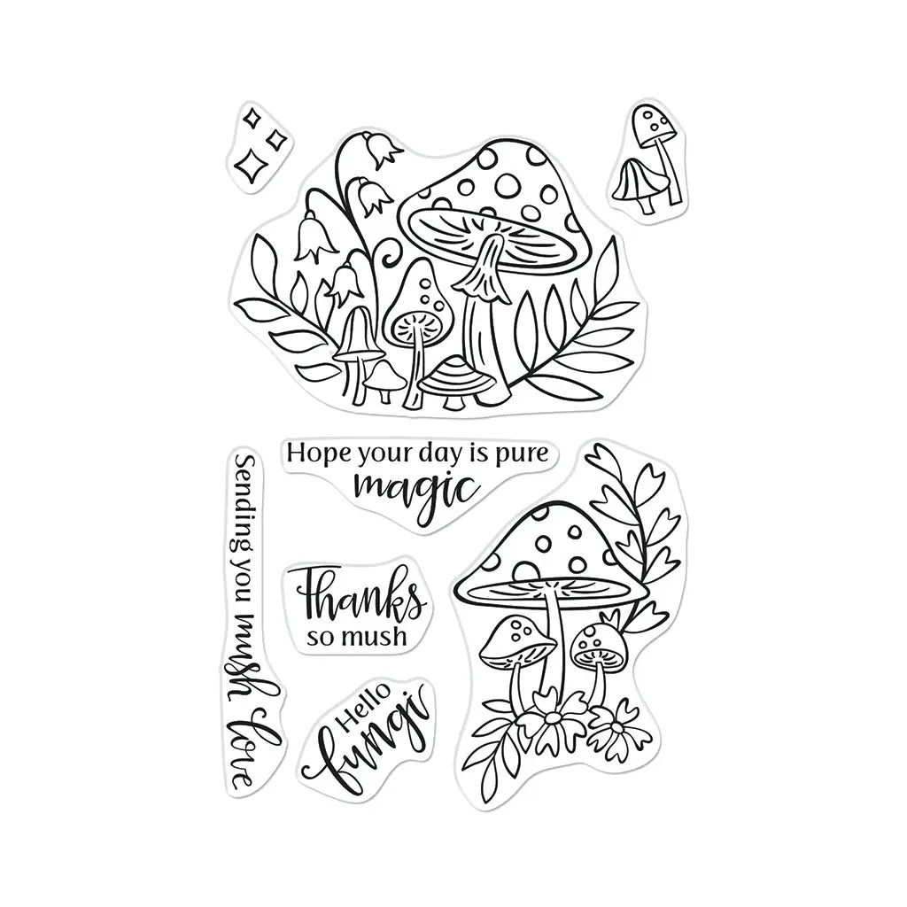 Hello Fungi Clear Stamp Set