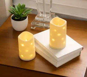 Lightscapes S/2 Swirl Light Indoor/Outdoor Flameless Candles