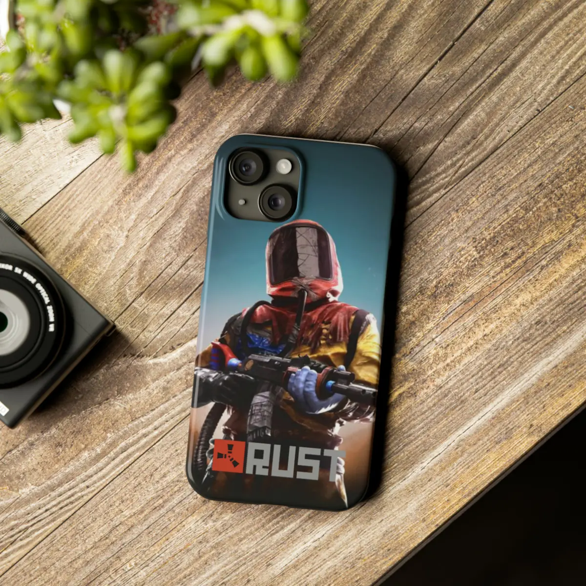 Rust Themed Slim Phone Case - Classic Hazmat Suit Phone Protector Smartphone Shield Light and Flexible