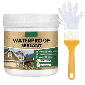 Transparent  Sealant 16 Oz, Clear Water-Based Invisible Leak Repair Coating for Roofs, Walls, Bathroom, Shower, Kitchen, Indoor & Outdoor  Coating