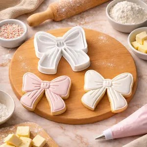 Bow Cookie Cutter – Ribbon Shape Cookie Cutter for Baking, Easter Cookies, Fondant Tool, Cute Baking Mold