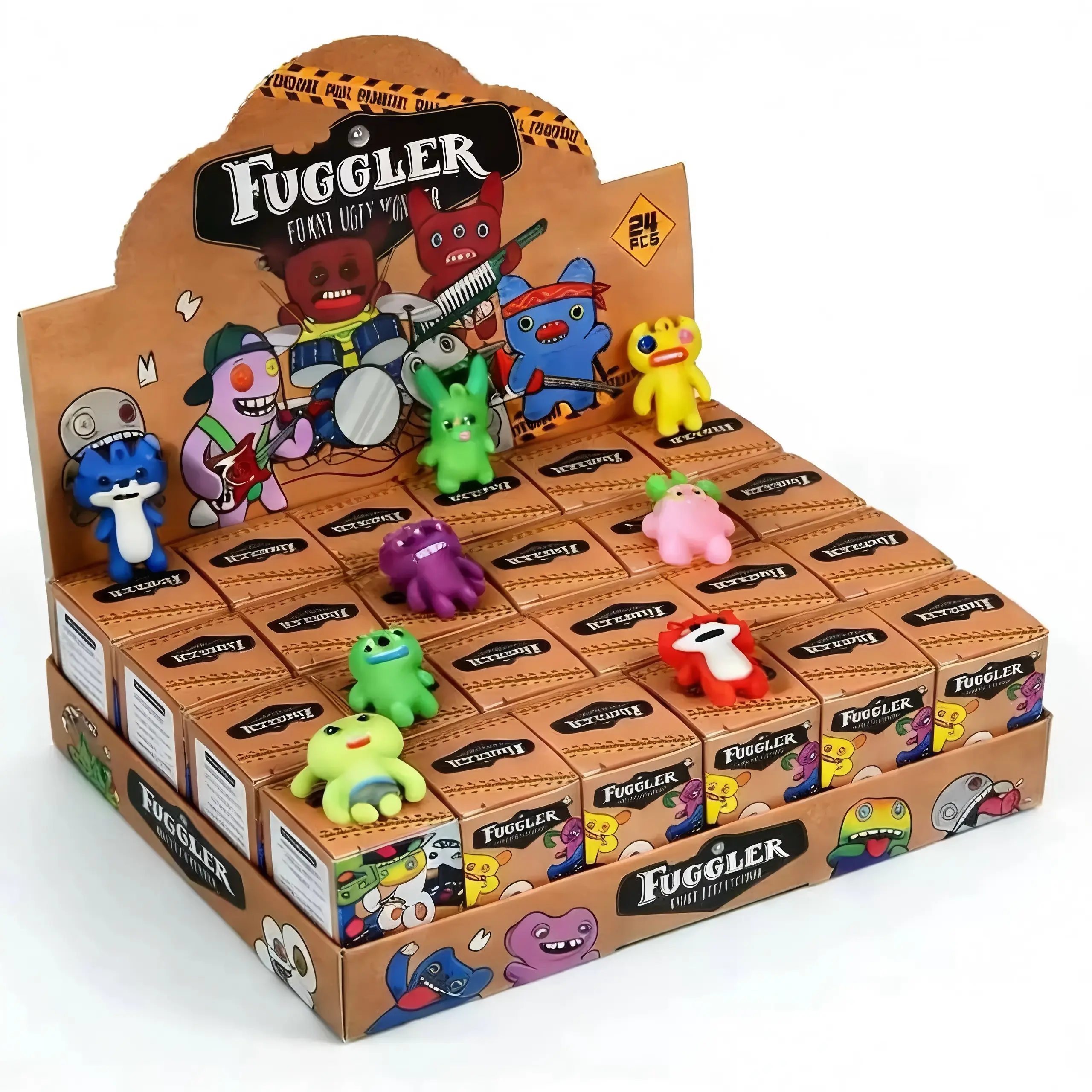 2026 New 24pcs Ugly-Cute Monster Plushie Blind Box Set, Collectible with Unique Teeth-Eyes Contrast Design, Perfect Party Gift for Collectors