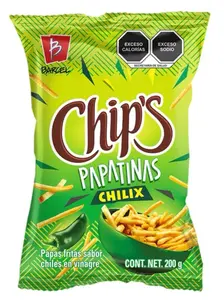 Barcel Chip’s Papatinas Chilix 7.05 oz (200 g) - Potato Chips – Pickled Chili Flavor Mexican Snack