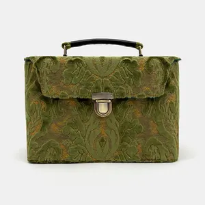 Burnout Velvet Fern Green Josephine Large Train Case