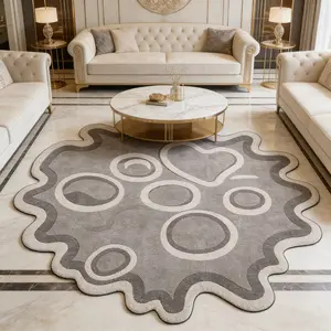 1 pcs, lunar surface print rug, Decorative rug, Home decorative rug, irregular shape, modern style, carpet, machine washable, non-slip, soft and comfortable, suitable for living room, bedroom