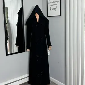 Embroidered Abaya With Hijab