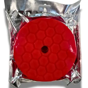Hall of Fame Detail - Hex-Logic 6.5 Inch Polishing Pad, Finishing Polisher - Light Scratch: Red (6.5 Inch for 6 inch 150mm Backing Plate) Polishing Pad for Car Buffer and Polisher Waxing