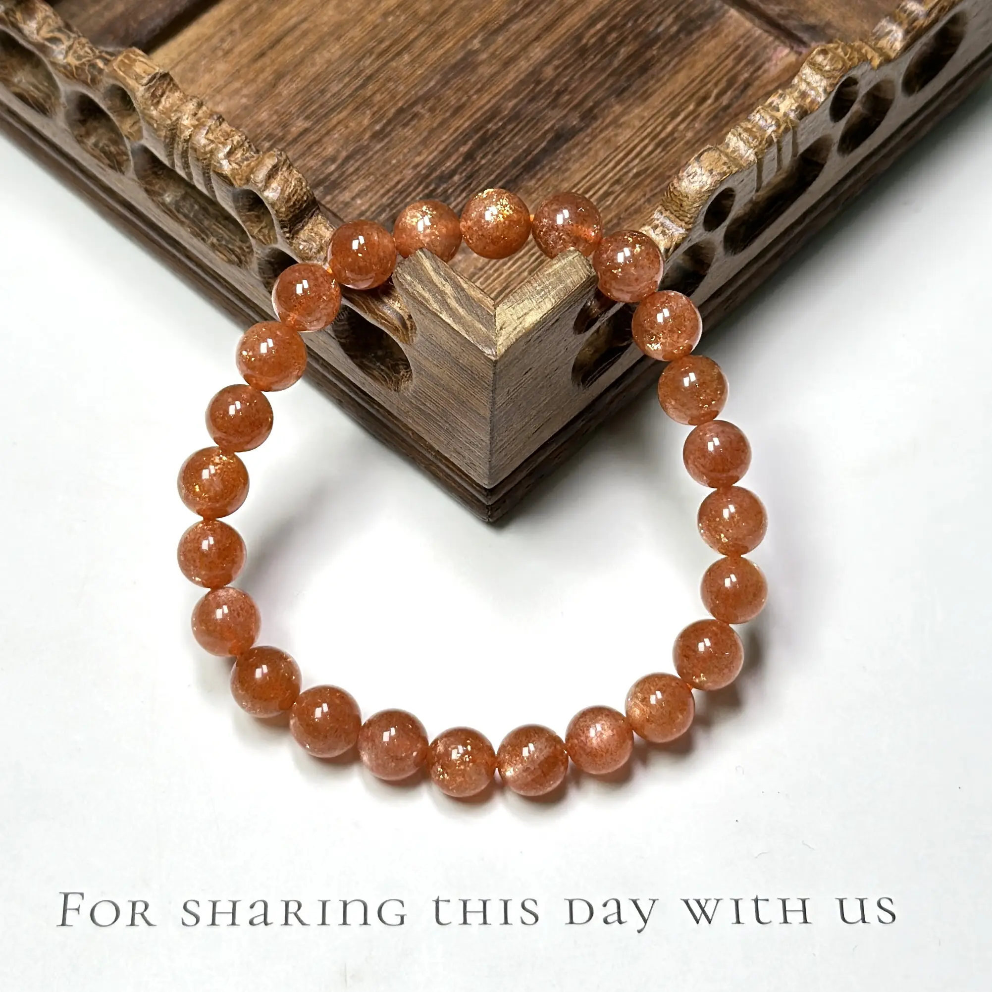 Rich Spark Natural Sunstone Bracelet, Sun-Drenched Crystal Jewelry Accessory for Women